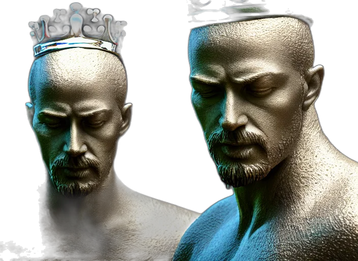 crown, mask, hat, 3d render, photorealistic, concept art, fantasy art, king transparent PNG cut-out