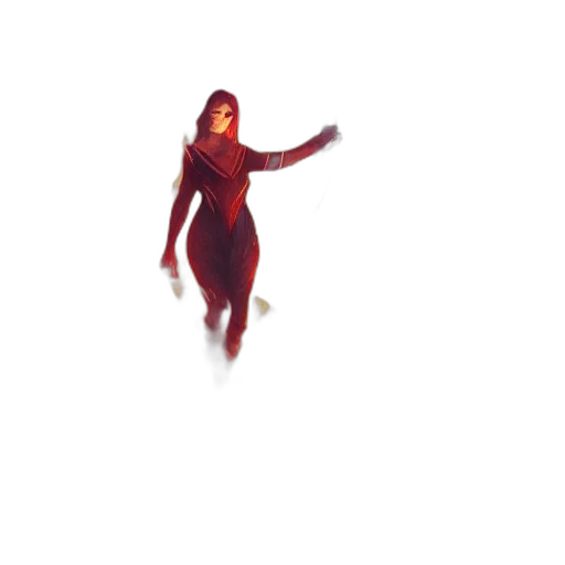 dress, creature, robot, staff transparent PNG cut-out