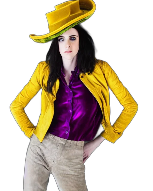 jacket, hat, staff, cartoon transparent PNG cut-out