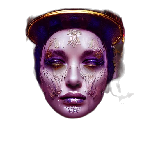 face, mask, crown, jewelry transparent PNG cut-out