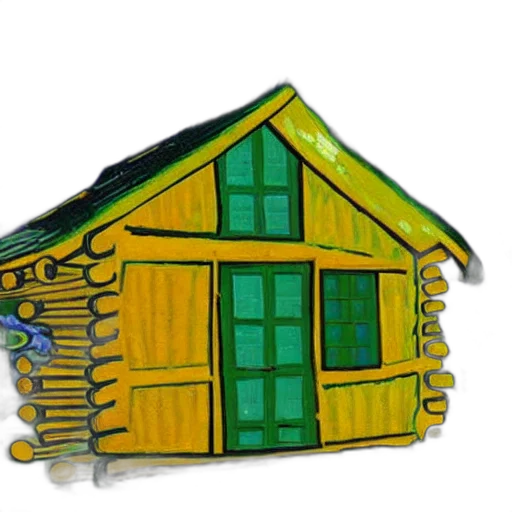 building, furniture, 3d render, concept art, photorealistic, pixel art, green, log transparent PNG cut-out
