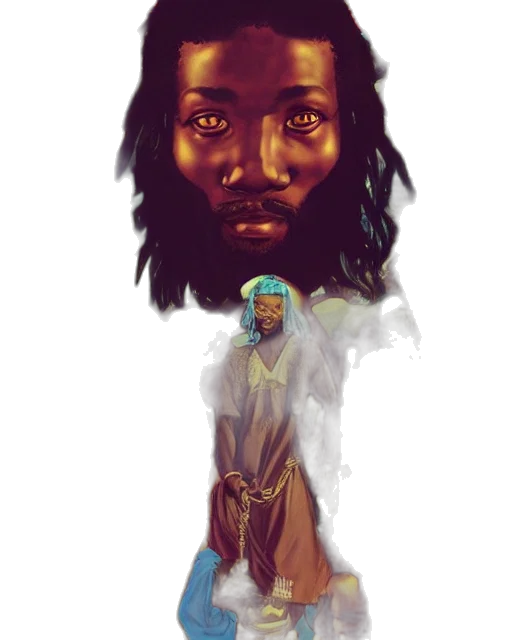 face, concept art, fantasy art, comic book art transparent PNG cut-out