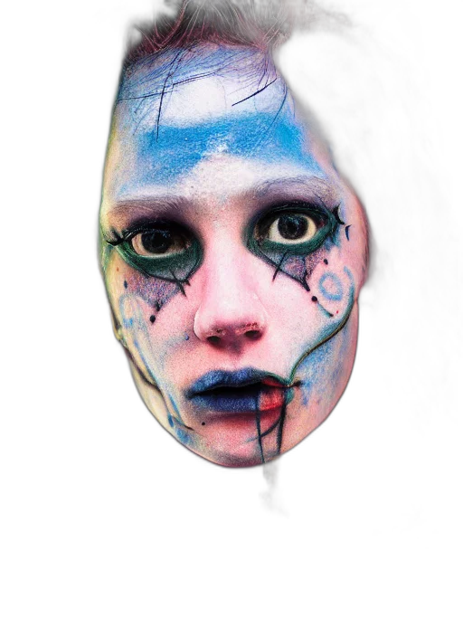mask, face, jewelry, creature, photorealistic, watercolor, concept art, fantasy art transparent PNG cut-out