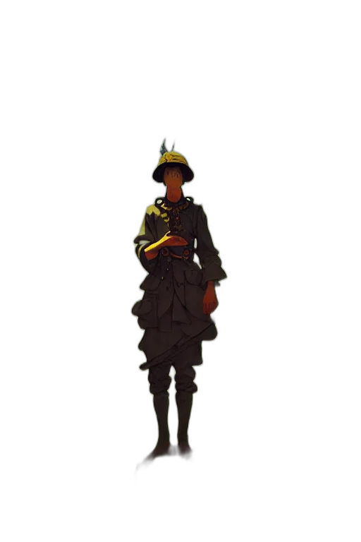 staff, hat, jacket, umbrella transparent PNG cut-out