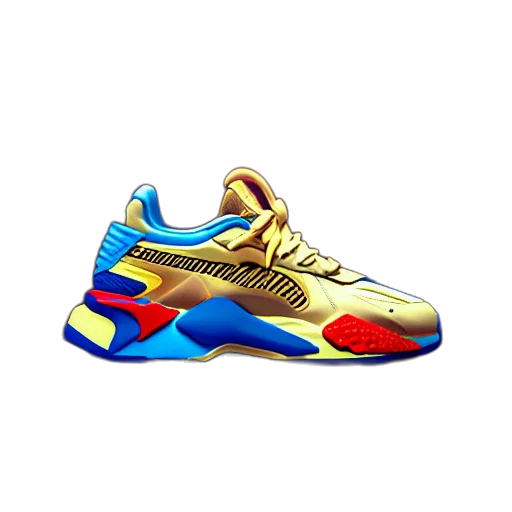 shoes, 3d render, puma, sneakers, james, jean, style, vfx transparent PNG cut-out