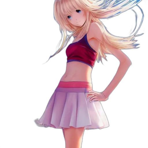 dress, anime, concept art, cartoon transparent PNG cut-out