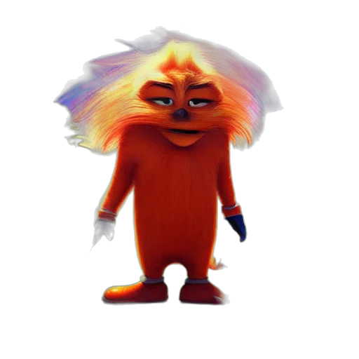 creature, staff, mask, hair transparent PNG cut-out