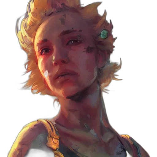 face, robot, staff, crown, concept art, cyberpunk, fantasy art, pixel art transparent PNG cut-out