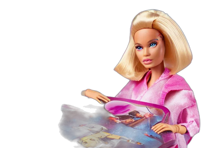 3d render, star, wars, barbie, play, set, children, toy transparent PNG cut-out