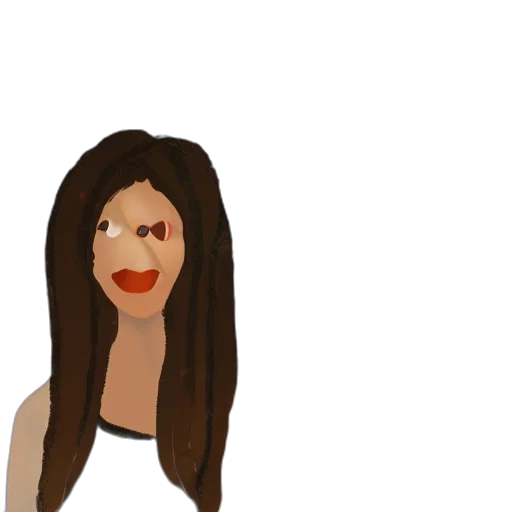 face, hair, mask, cartoon, photorealistic, pixel art, concept art, earth tones transparent PNG cut-out