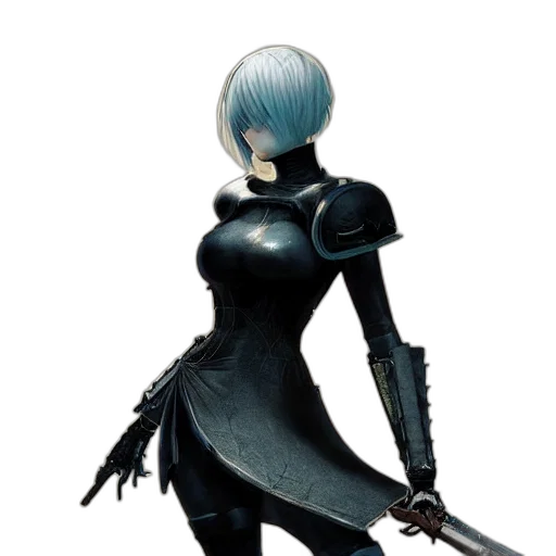 weapon, staff, sword, dress, concept art, fantasy art, 3d render, comic book art transparent PNG cut-out