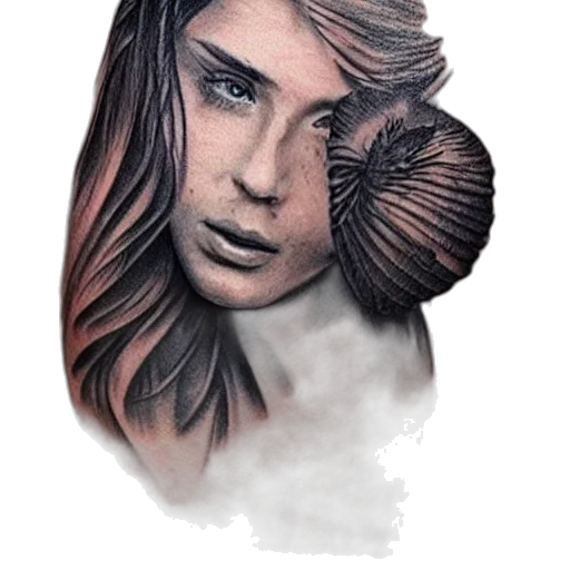 hair, mask, face, creature, photorealistic, watercolor, fantasy art, concept art transparent PNG cut-out