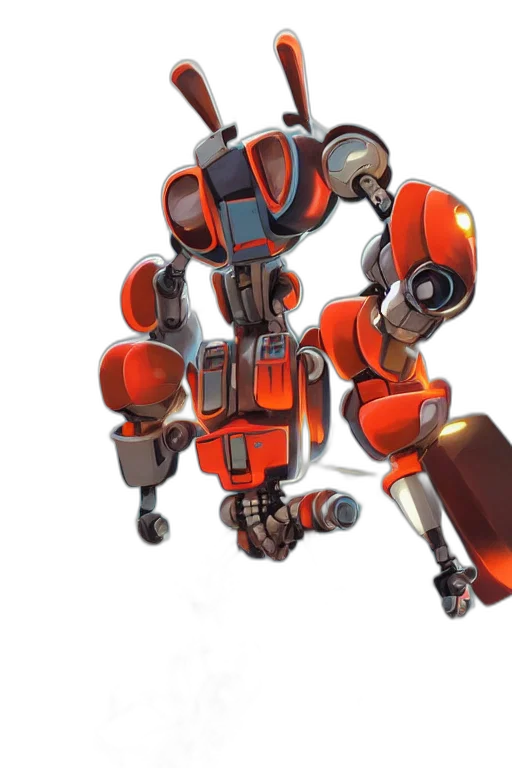 robot, weapon, staff, concept art transparent PNG cut-out