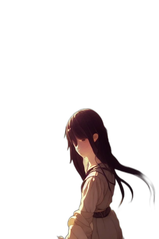 dress, face, hair, creature transparent PNG cut-out
