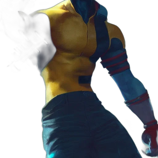 jacket, mask, face, staff transparent PNG cut-out