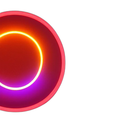3d render, concept art, neon, colorful transparent PNG cut-out