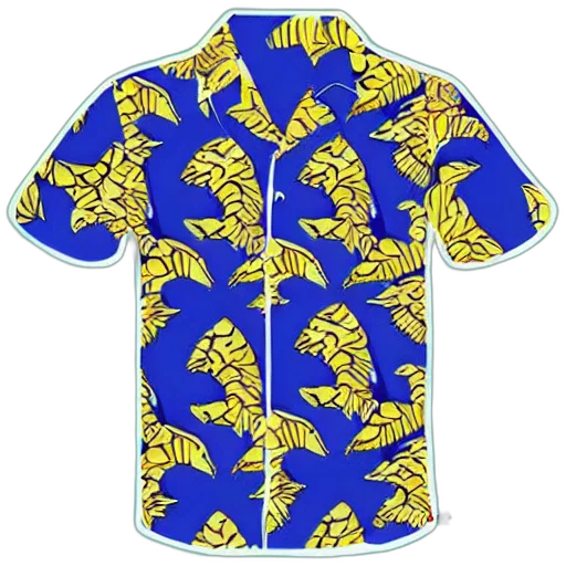 jacket, tileable, hawaiian, shirt, style, banana, pattern, digital transparent PNG cut-out
