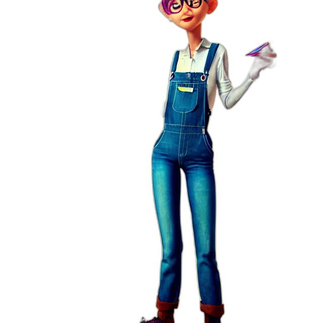staff, robot, cartoon, 3d render, concept art, photorealistic, full, body transparent PNG cut-out