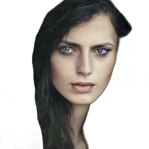 face, hair, jewelry, mask transparent PNG cut-out