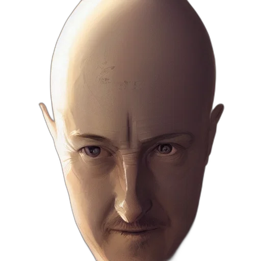 face, mask, robot, crown, photorealistic, concept art, 3d render, cartoon transparent PNG cut-out