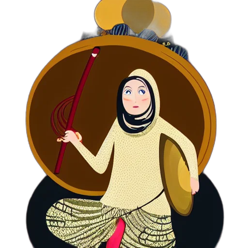 staff, cartoon, concept art, babushka transparent PNG cut-out