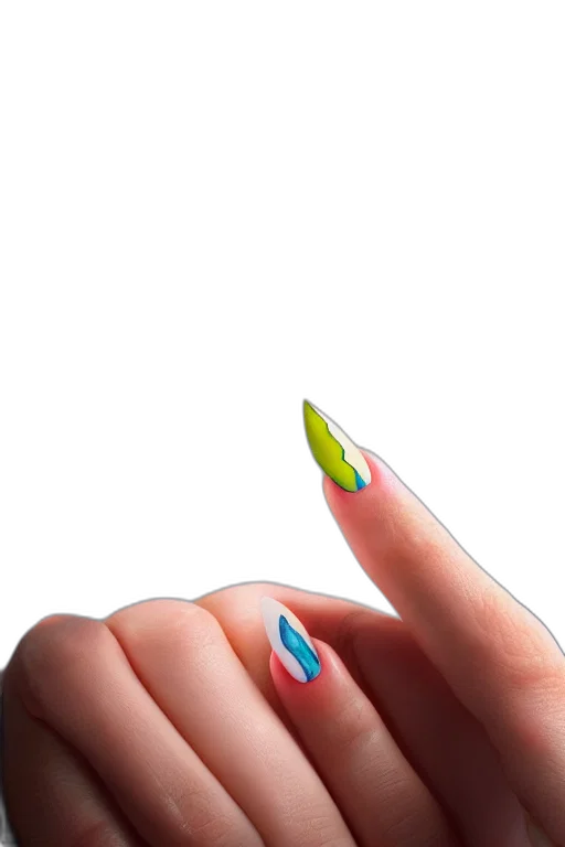 jewelry, hair, photorealistic, 3d render, vaporwave, neon, colorful, blue transparent PNG cut-out