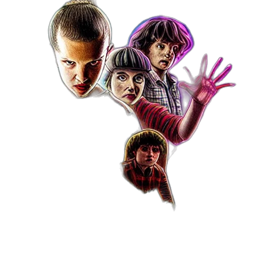 face, mask, comic book art, concept art, pixel art, photorealistic, outer space, stranger transparent PNG cut-out