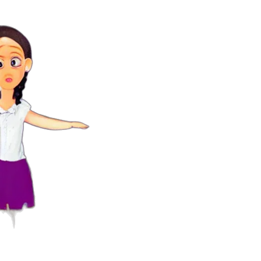 staff, dress, cartoon, 3d render transparent PNG cut-out