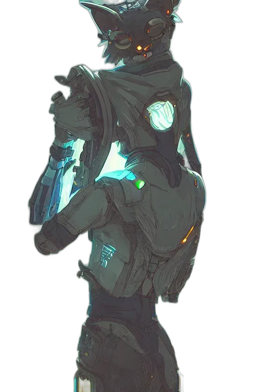 robot, mask, jacket, staff transparent PNG cut-out