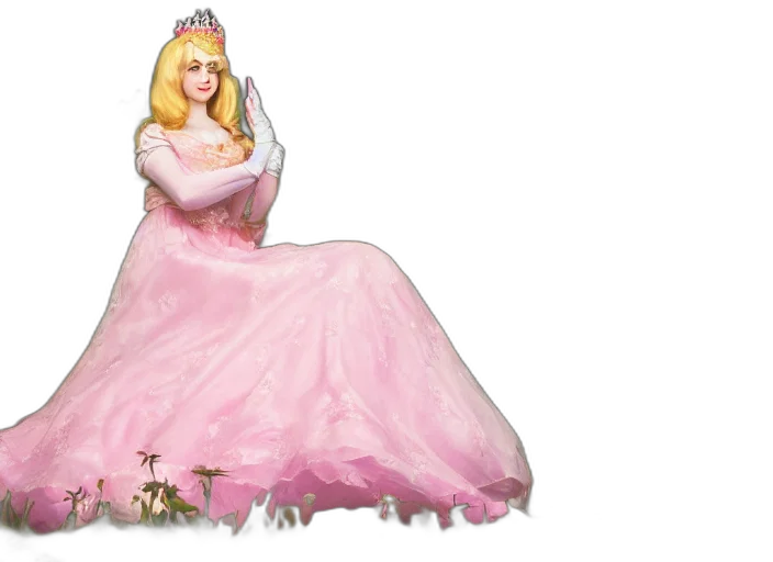 crown, dress, concept art, 3d render transparent PNG cut-out