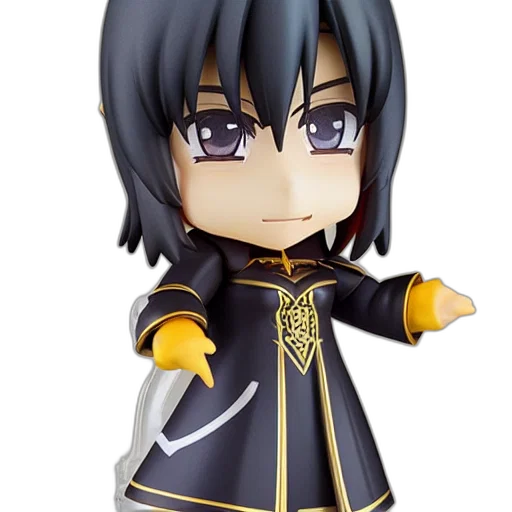 sword, staff, 3d render, anime, cartoon, photorealistic, wizard, nendoroid transparent PNG cut-out