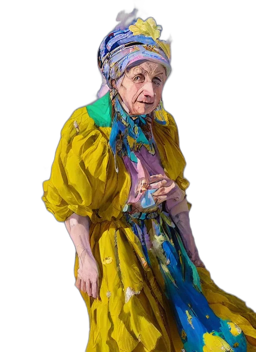 dress, face, staff, jacket transparent PNG cut-out