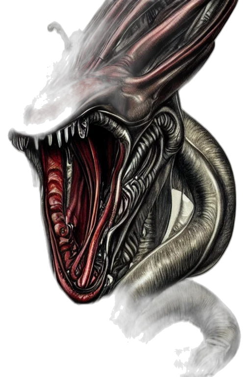 dragon, creature, mask, face, concept art, fantasy art, photorealistic, 3d render transparent PNG cut-out