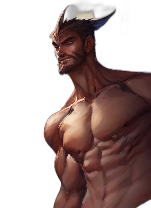 face, concept art, fantasy art, comic book art transparent PNG cut-out