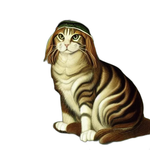 hat, animal, staff, crown, photorealistic, oil painting, watercolor, concept art transparent PNG cut-out