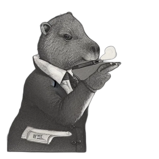 staff, animal, concept art, photorealistic transparent PNG cut-out