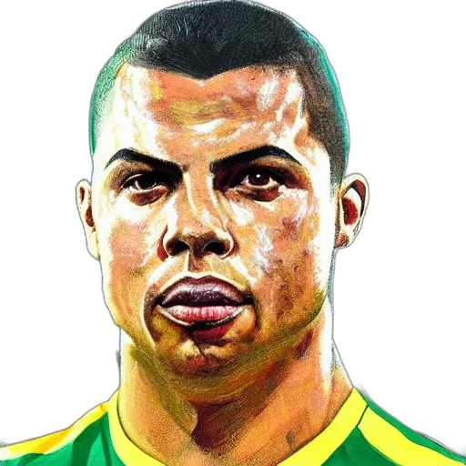 face, animal, photorealistic, watercolor, cartoon, pixel art, portrait, ronaldo transparent PNG cut-out