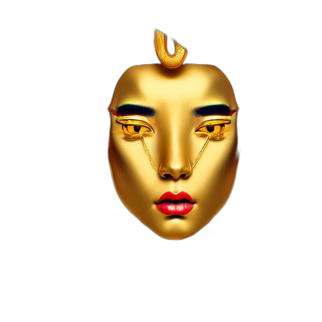 mask, face, crown, jewelry transparent PNG cut-out