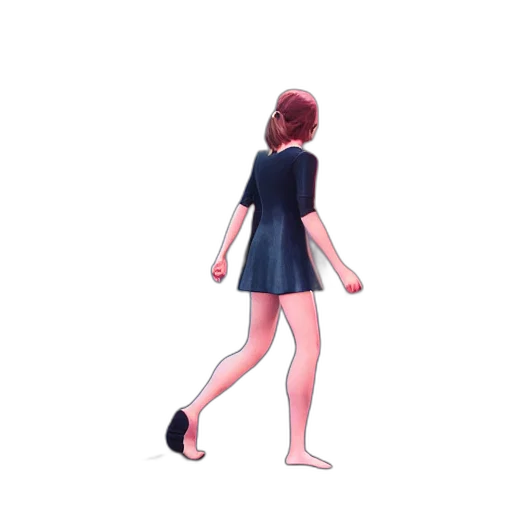 dress, shoes, creature, hair transparent PNG cut-out