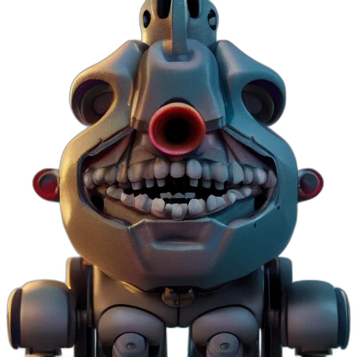 robot, face, mask, creature transparent PNG cut-out