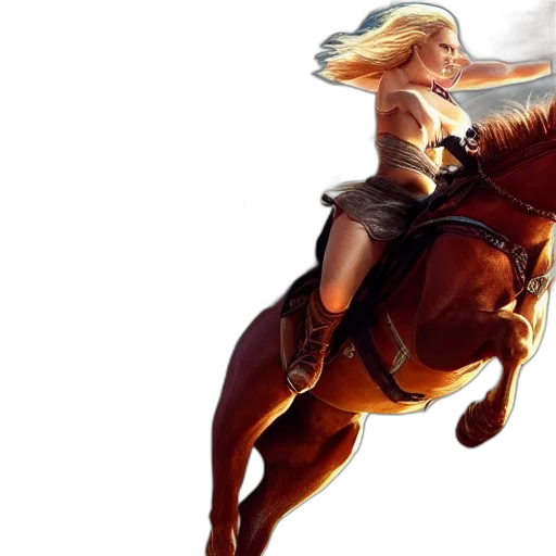 fantasy art, concept art, comic book art, photorealistic, scarlett, johansson, riding, winged transparent PNG cut-out