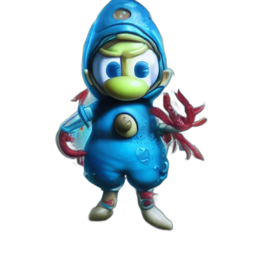 robot, jacket, creature, staff transparent PNG cut-out
