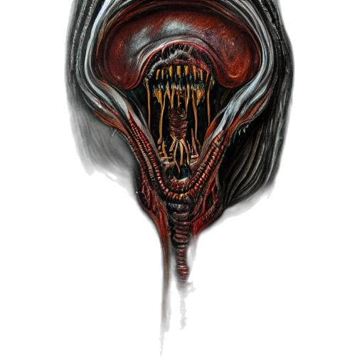 mask, creature, face, hair, concept art, fantasy art, comic book art, photorealistic transparent PNG cut-out