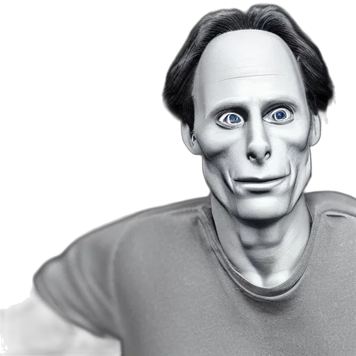 face, mask, robot, 3d render transparent PNG cut-out