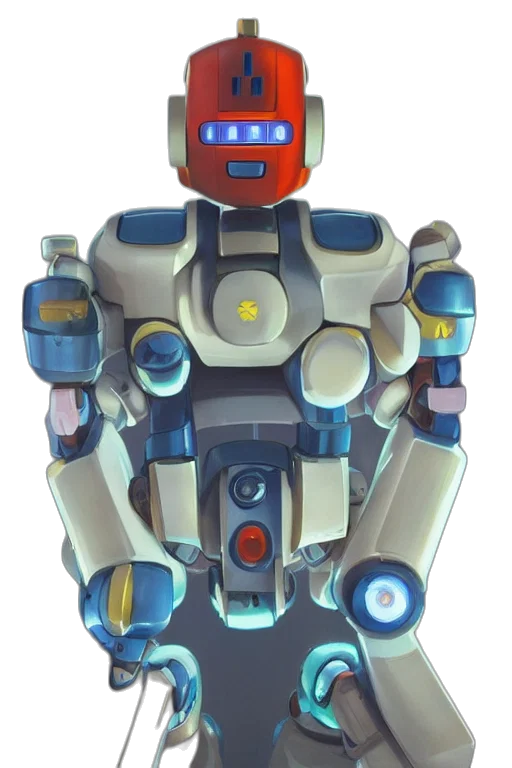 robot, weapon, concept art, 3d render, pixel art, metabots, medabots, medarotto transparent PNG cut-out