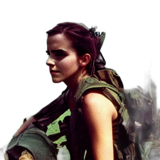 weapon, face, concept art, photorealistic, comic book art, fantasy art, green, film transparent PNG cut-out
