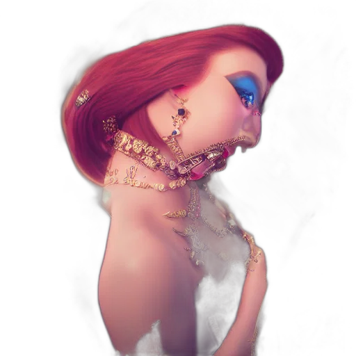 jewelry, crown, dress, mask, fantasy art, concept art, 3d render, photorealistic transparent PNG cut-out