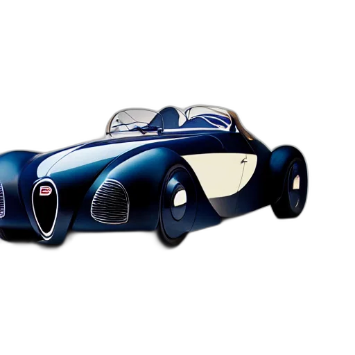 car, 3d render, concept art, photorealistic, cartoon, futuristic, bugatti, type transparent PNG cut-out