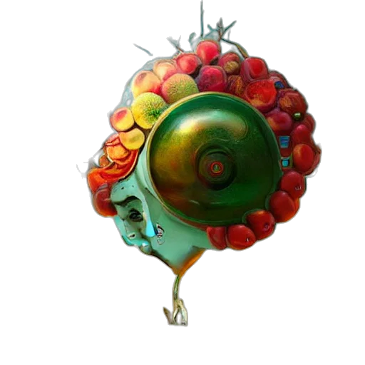 jewelry, crown, robot, food, concept art, 3d render, photorealistic, fantasy art transparent PNG cut-out