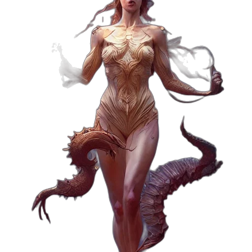 creature, dragon, dress, concept art, fantasy art, comic book art, pixel art, beautiful transparent PNG cut-out